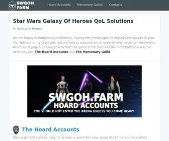 Swgoh.farm(Star Wars Galaxy of Heroes Accounts Farm) Screenshot