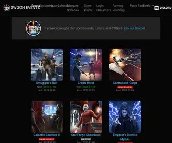Swgohevents.com(Star Wars Galaxy of Heroes Events) Screenshot