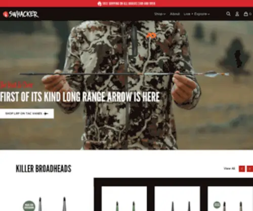 Swhacker.com(Swhacker Broadheads) Screenshot