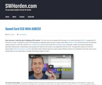 Swharden.com(The personal website of Scott W Harden) Screenshot