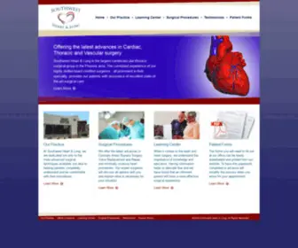 Swheartlung.com(Southwest Heart & Lung) Screenshot