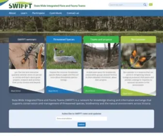Swifft.net.au(State Wide Integrated Flora and Fauna Teams) Screenshot