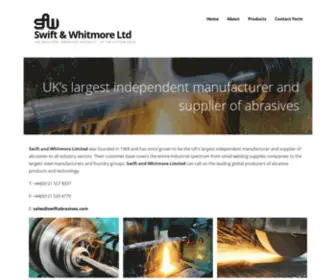 Swiftabrasives.com(Swift & Whitmore Ltd) Screenshot