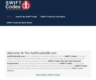 Swiftcodesdb.com(SWIFT Code and BIC Code Search for all Banks in the World) Screenshot