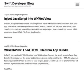 Swiftdeveloperblog.com(Swift Developer Blog) Screenshot
