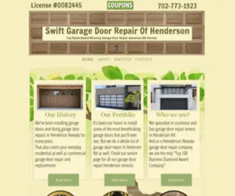 Swiftgaragedoorrepairhendersonnv.com(Award Winning Garage Door Repair Henderson NV services) Screenshot