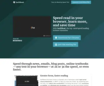 Swiftread.com(Speed reading extension) Screenshot