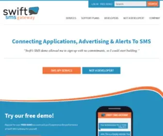 Swiftsmsgateway.com(Free SMS API Demo for Developers and Business) Screenshot