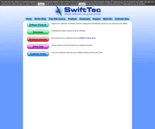Swifttec.com(An overview of SwiftTec and our software products. Call +44 (0)) Screenshot