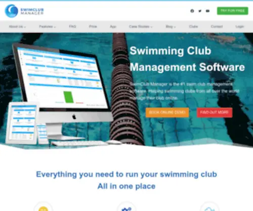Swimclubmanager.co.uk(Simple to use swimming club management software) Screenshot
