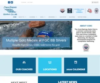 Swimcssc.com(Coral Springs Swim Club) Screenshot