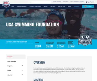 Swimfoundation.org(The USA Swimming Foundation serves as the philanthropic arm of USA Swimming and) Screenshot