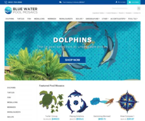 Swimmingpoolmosaics.com(Blue Water Pool Mosaics) Screenshot