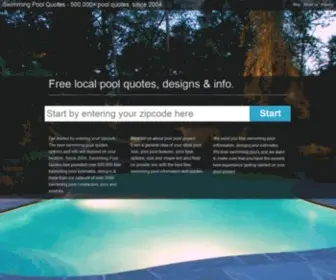 Swimmingpoolquotes.com(Swimming Pool Quotes) Screenshot
