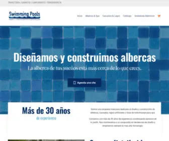 Swimmingpools.mx(Diseño y construcción de albercas y spa) Screenshot