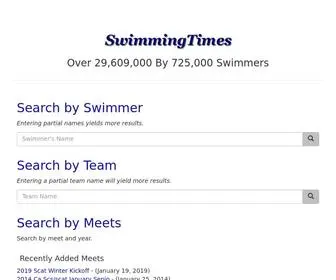 Swimmingtimes.com(Swimming Times Results Database) Screenshot