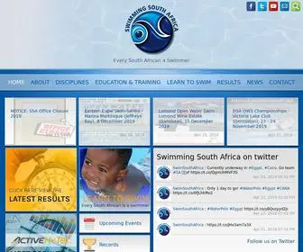 Swimsa.org(Swimming South Africa) Screenshot