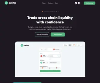 Swing.xyz(Cross-chain crypto trading and liquidity) Screenshot