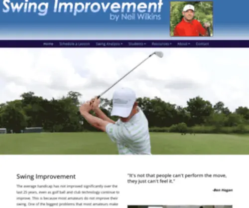 Swingimprovement.com(Swing Improvement Golf Instruction by Neil Wilkins) Screenshot
