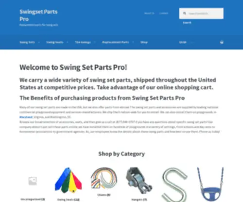 Swingsetpartspro.com(Swing Set Parts for Playgrounds) Screenshot