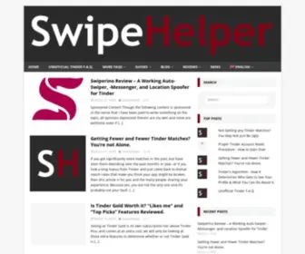 Swipehelper.com(Your Source for Online Dating Guides and the Unofficial Tinder F.A.Q) Screenshot