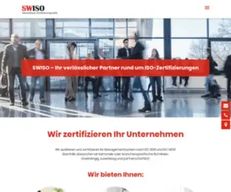 Swiso.ch(Ihr verlässlicher Partner rund um ISO) Screenshot