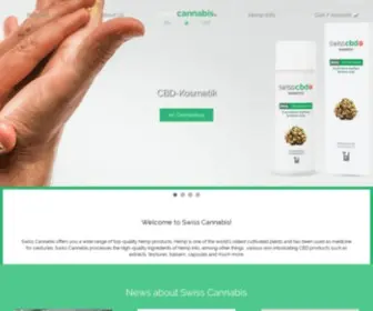 Swiss-Cannabis.com(Schweizer Onlineshop für Hanf) Screenshot