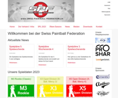 Swiss-Paintball-Federation.ch(Startseite) Screenshot