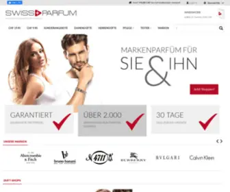 Swiss-Parfum.ch(Parfum und Pflegeprodukte günstig kaufen in der Online Parfümerie Swiss) Screenshot