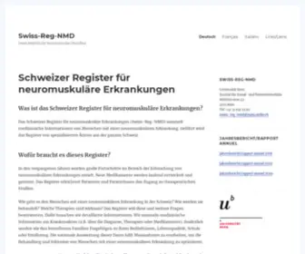 Swiss-Reg-NMD.ch(Swiss Registry for Neuromuscular Disorders) Screenshot