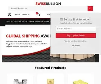 Swissbullion.eu(Buy and sell gold and silver bullion online) Screenshot