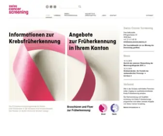 Swisscancerscreening.ch(Swiss Cancer Screening) Screenshot