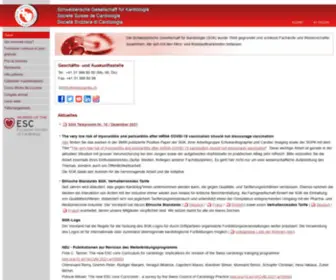 Swisscardio.ch(Homepage der Schweizerischen Gesellschaft für Kardiologie) Screenshot