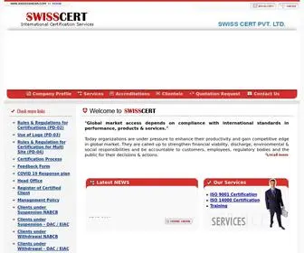 Swisscert.co.in(SWISSCERT) Screenshot