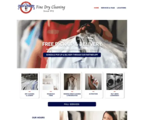 Swisscleanersokc.com(Dry Cleaning and Laundry) Screenshot