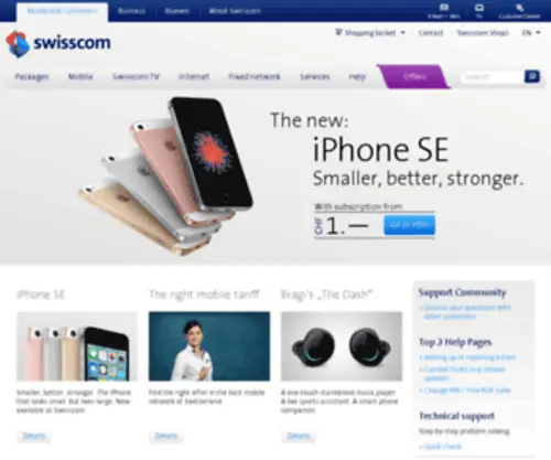 Swisscom-Mobile.ch(Swisscom) Screenshot