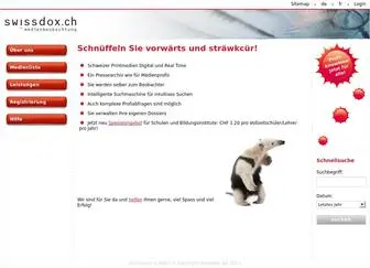 Swissdox.ch(Medienbeobachtung, Medienmonitoring und Archiv) Screenshot