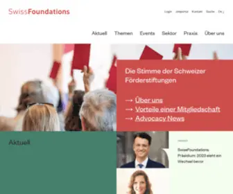 Swissfoundations.ch(Verband der Schweizer Förderstiftungen) Screenshot