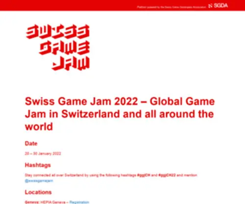 Swissgamejam.ch(Swiss Game Jam) Screenshot