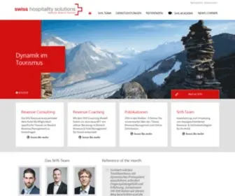 Swisshospitalitysolutions.ch(SHS Revenue Management & Digital Marketing) Screenshot