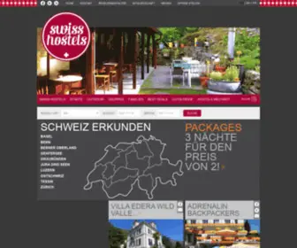 Swisshostels.com(Swiss Hostels) Screenshot