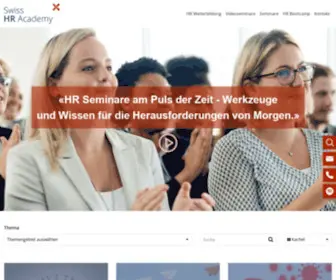 Swisshracademy.ch(Massgeschneiderte HR Seminare mit Zertifikat) Screenshot