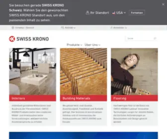 Swisskrono.ch(Holzwerkstoffe für Innen & Aussen) Screenshot