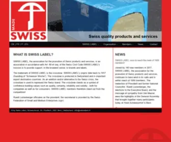 Swisslabel.ch(Wer ist SWISS LABEL) Screenshot