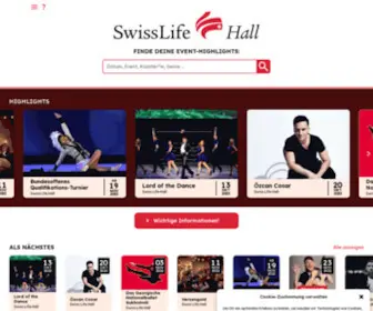 Swisslife-Hall.de(Vielseitiger Veranstaltungsort im Herzen Hannovers) Screenshot