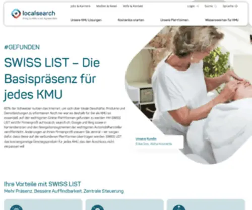 Swisslist.ch(Mit SWISS LIST werden Sie online gefunden) Screenshot