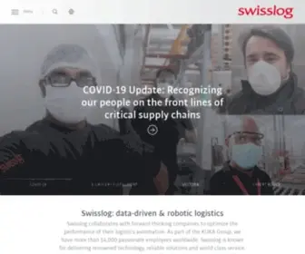 Swisslog.com(Magazijnautomatisering voor logistieke processen) Screenshot