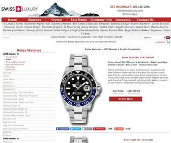 Swissluxury.com(Rolex Watches at Discount Prices) Screenshot