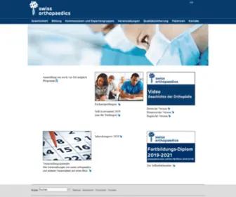 Swissorthopaedics.ch(Willkommen bei Swiss Orthopaedics) Screenshot