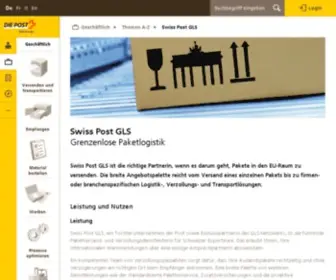 Swisspost-GLS.ch(Swiss Post GLS) Screenshot